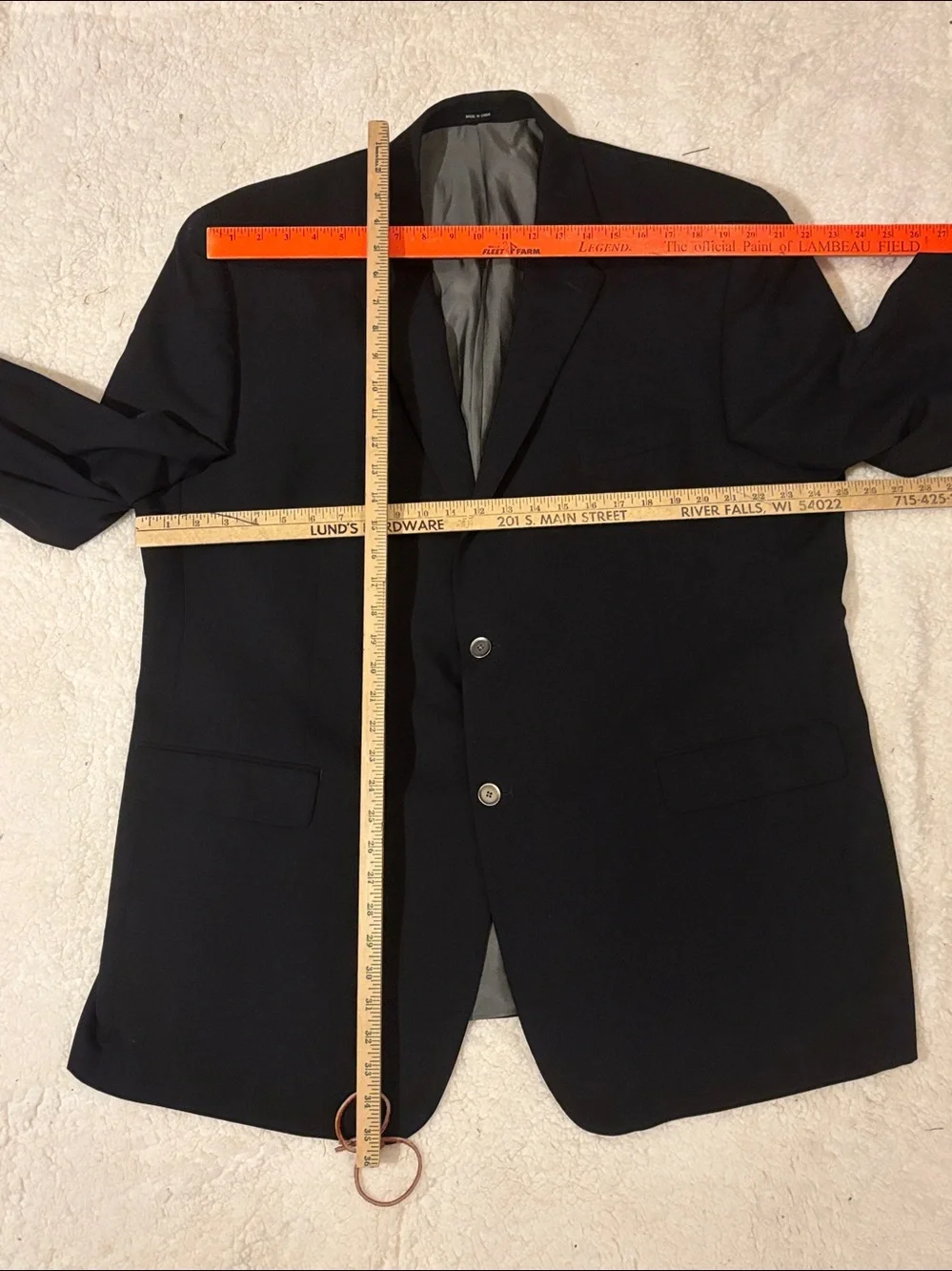 Calvin Klein Classic Black Men's Two-Button Blazer 50L